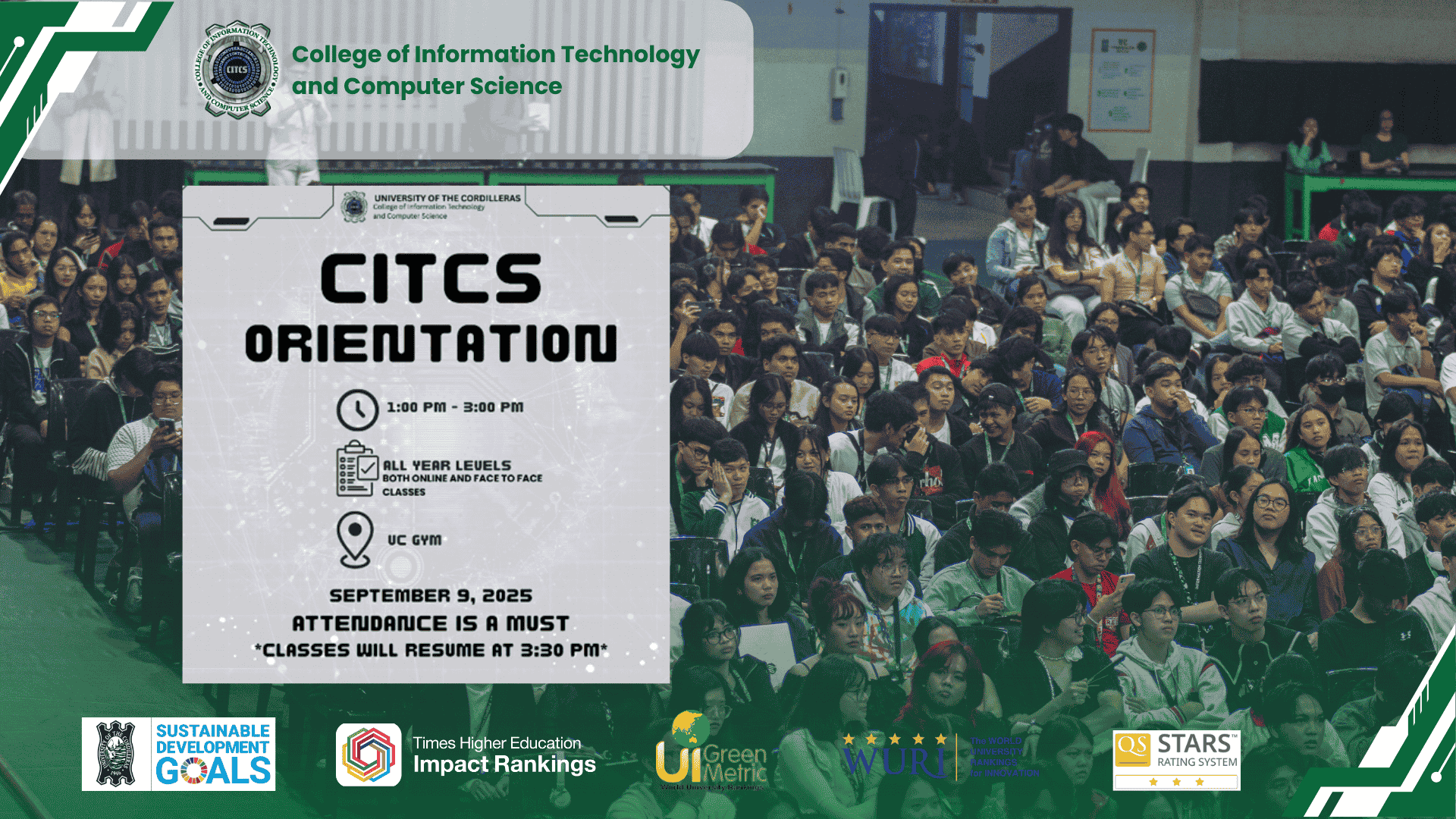 CITCS Held College Orientation for SY 2025-2026